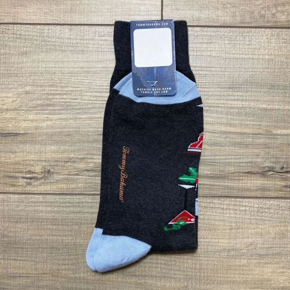 Tommy Bahama Mens Fine Hosiery Christmas Martini Cocktail Holiday Socks One Size